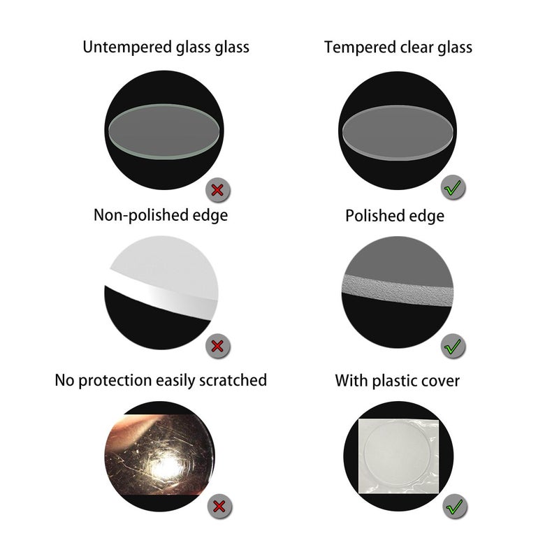 Weltool Lens fit Maglite C or D Cell Full Size Flashlights Upgrade - Tempered Glass Lens Shatterproof and UltraClear (3 Lenses) - Image 5